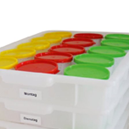 Rückstellproben-Becherset 250 ml - 5 Farben (100 Stück)
