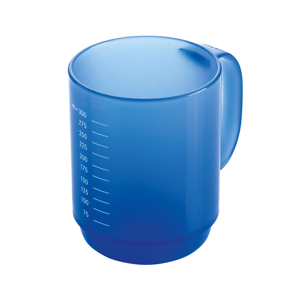 MODELL 510 Henkelbecher skaliert 38 (Nutzinhalt 30 cl) cl - Ø 7,9 x 10,cm - Blau (PP)