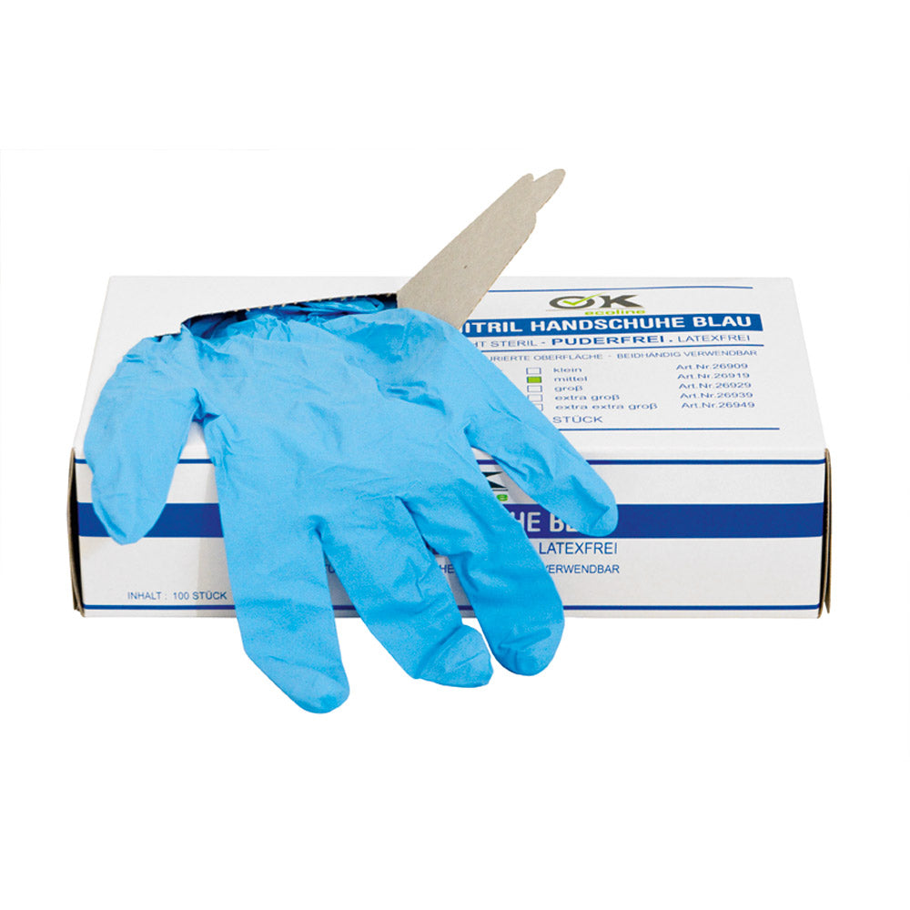 Einmalhandschuhe Nitril, puderfrei & latexfrei 100 Stück Größe M