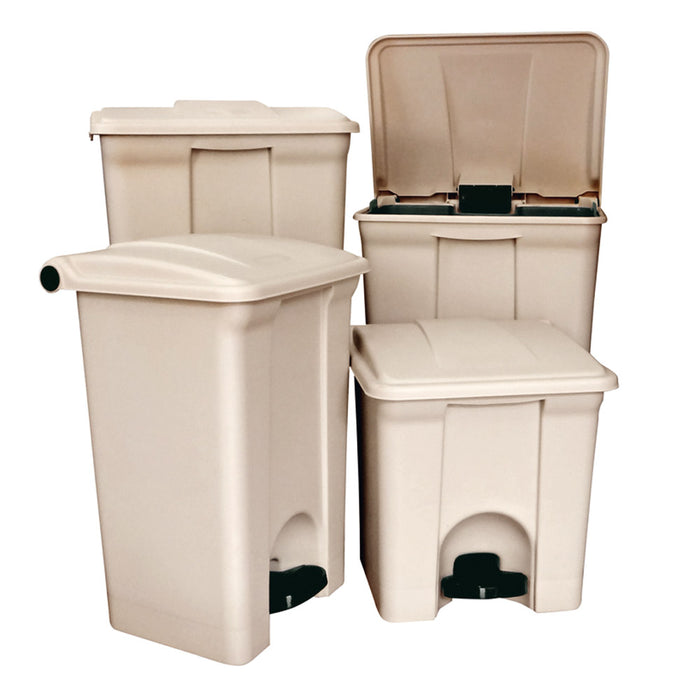 Tret-Abfalleimer PP beige - 45 Liter