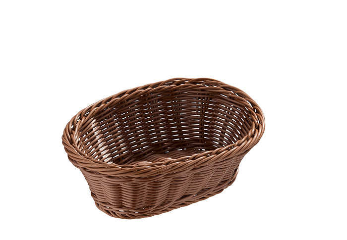 Tischkorb PP-Geflecht oval 23 x 17 x 8 cm - Braun