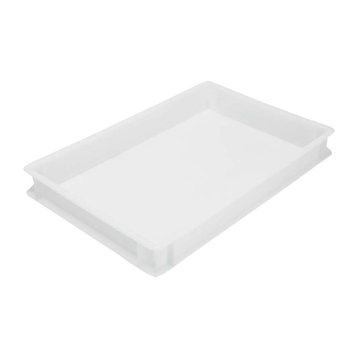 Pizzaballenbehälter HDPE weiß (Größe 60 x 40 x 7,5 cm)