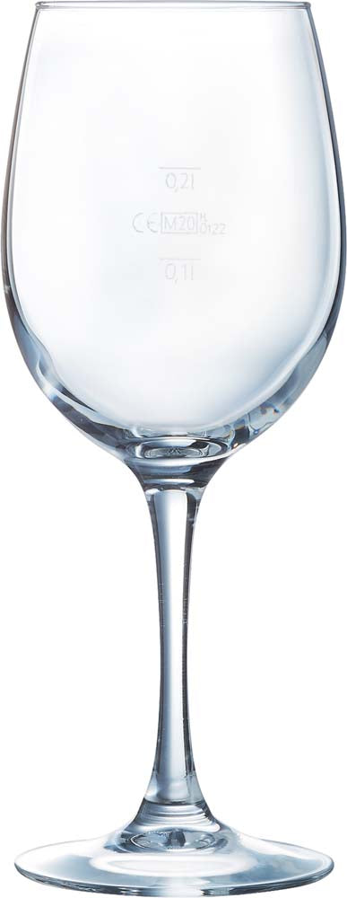 VIN Weinglas - 36 cl - (Ø 8,0 x 20,2 cm) - geeicht /-/ 0,1 l + 0,2 l