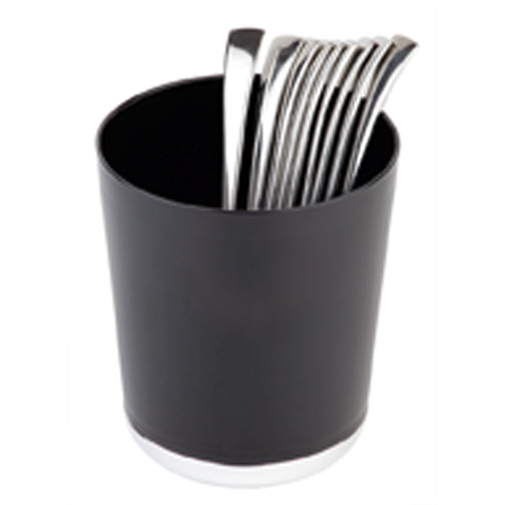 BASE CHROME Tischabfall-/Besteckbehälter - 1,3 l - Schwarz