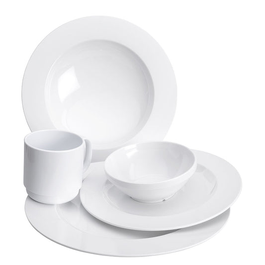 Geschirrset INSTITUTION 5-teilig - Melamin weiß