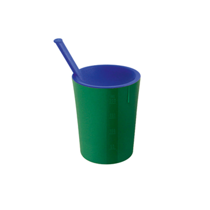 MEDICAL Trinkhilfebecher 20 cl - Ø 73 x 92 mm (PP blau/grün)