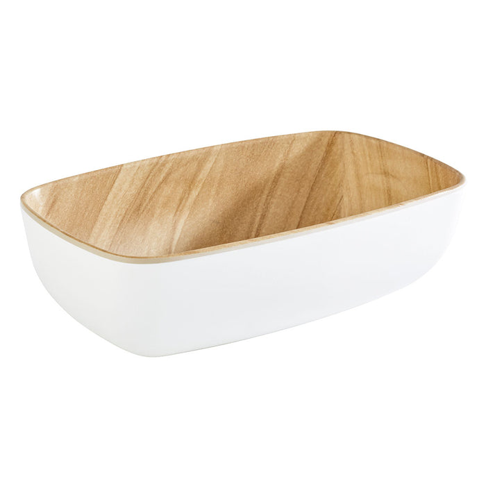 FRIDA Schüssel GN 1/9 - 17,6 x 10,8 x 5,5 cm - Melamin - Holz/Weiß