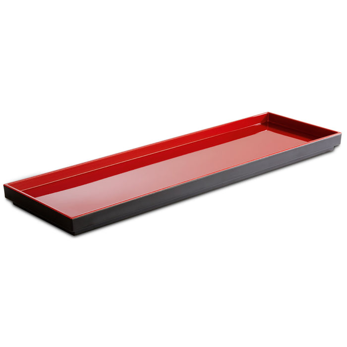 ASIA PLUS Buffettablett GN 2/4 - 53 x 16,2 x 3 cm, Melamin - Bordeaux/Schwarz