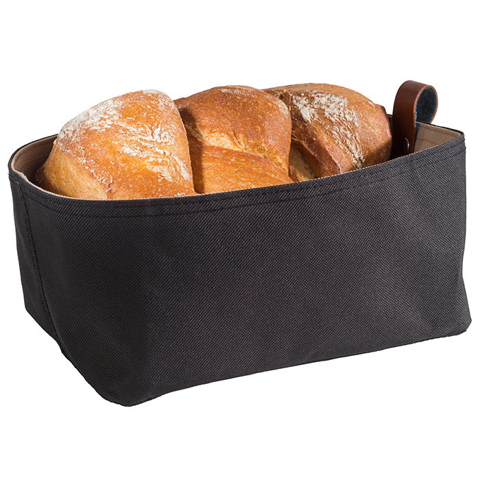 Brottasche beige/schwarz - Kunstfaser - 24 x 16 x 10,5 cm