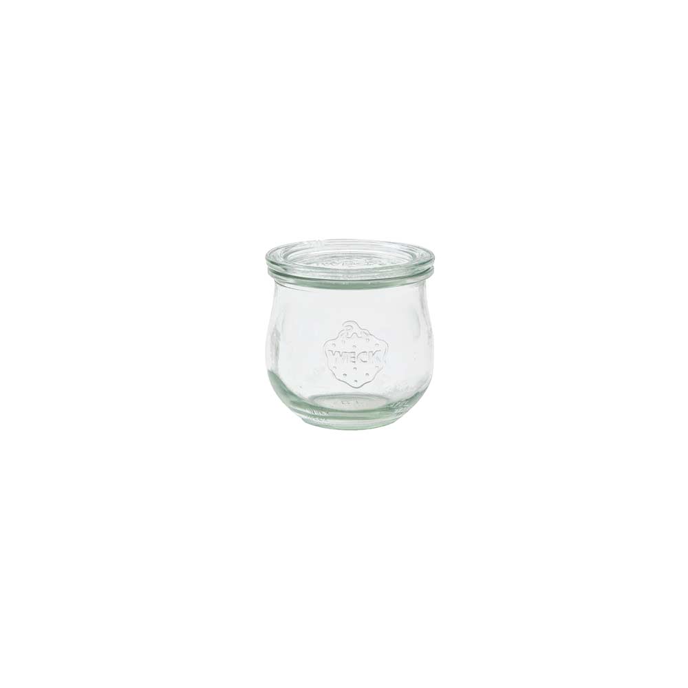 WECK Glas # 746 - Inhalt 370 ml (6er Set mit Deckel /Rundrand 80 mm - Ø 8 x 8,6 cm)
