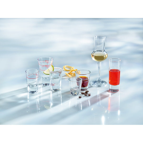BOSTON SHOTS Schnapsglas - 6 cl - (Ø 5,1 x 8,8 cm) - geeicht /-/ 2 + 4 cl