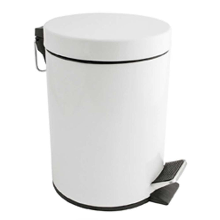 Pedaleimer - 5 Liter - Ø 20,3 x 28,4 cm - Weiß
