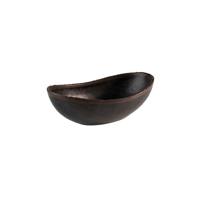 MARONE Schüssel oval 22 x 13 x 7,5 cm, Melamin - Schwarz/Braun