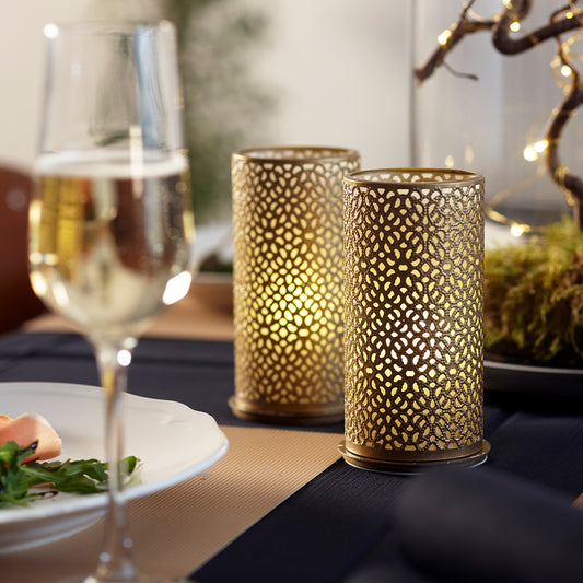 BLISS Kerzenhalter Ø 7,5 x 14 cm - Gold