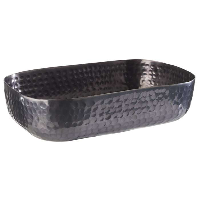SHINY Aluminium-Schale 23 x 15,5 x 6 cm (Inhalt 1,4 l) - Gunmetal-Look