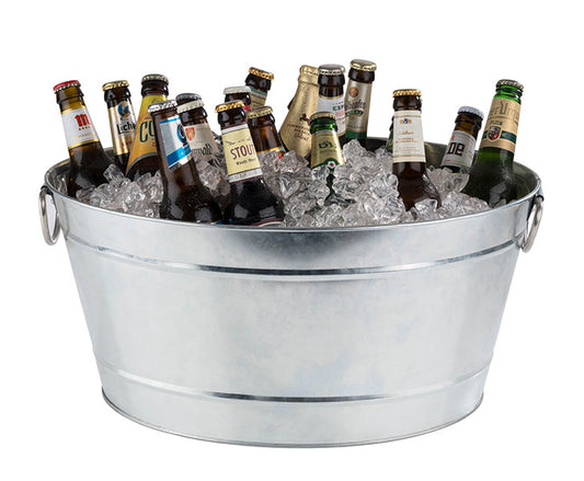 TIN Getränkewanne - Metall mit Kunststoffeinsatz - 50 x 32 x 23 cm - 18 l