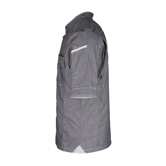 Herren-Kochjacke (Halbarm) - Grau - S