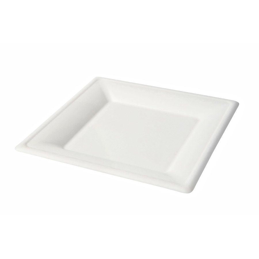 GREENHORN Zuckerrohr-Teller 26 x 26 cm, quadratisch (50 Stück)