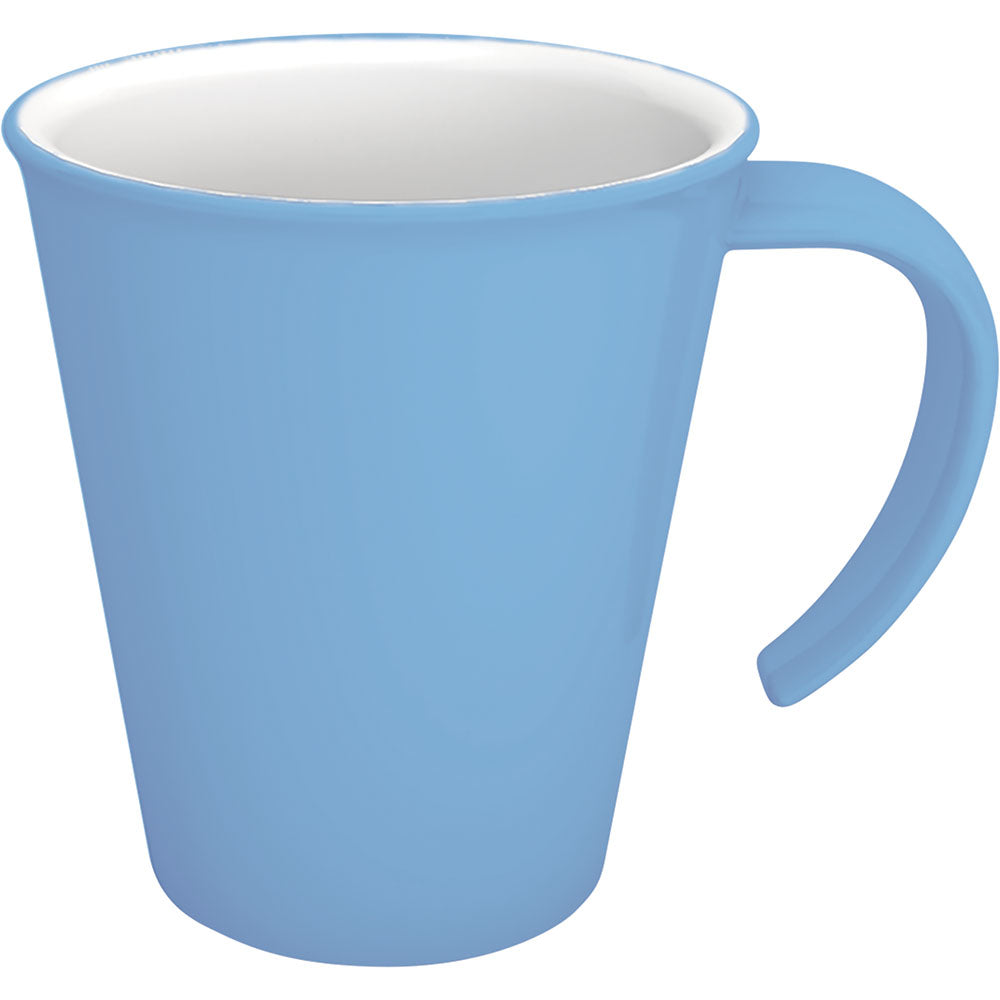 MODELL 1201 Henkelbecher 350 ml - Hellblau-Weiß (SAN)
