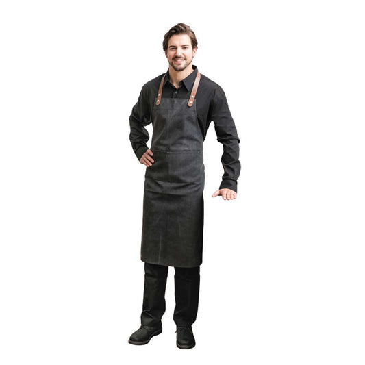 Latzschürze (75 x 100 cm) - Graphit Washed