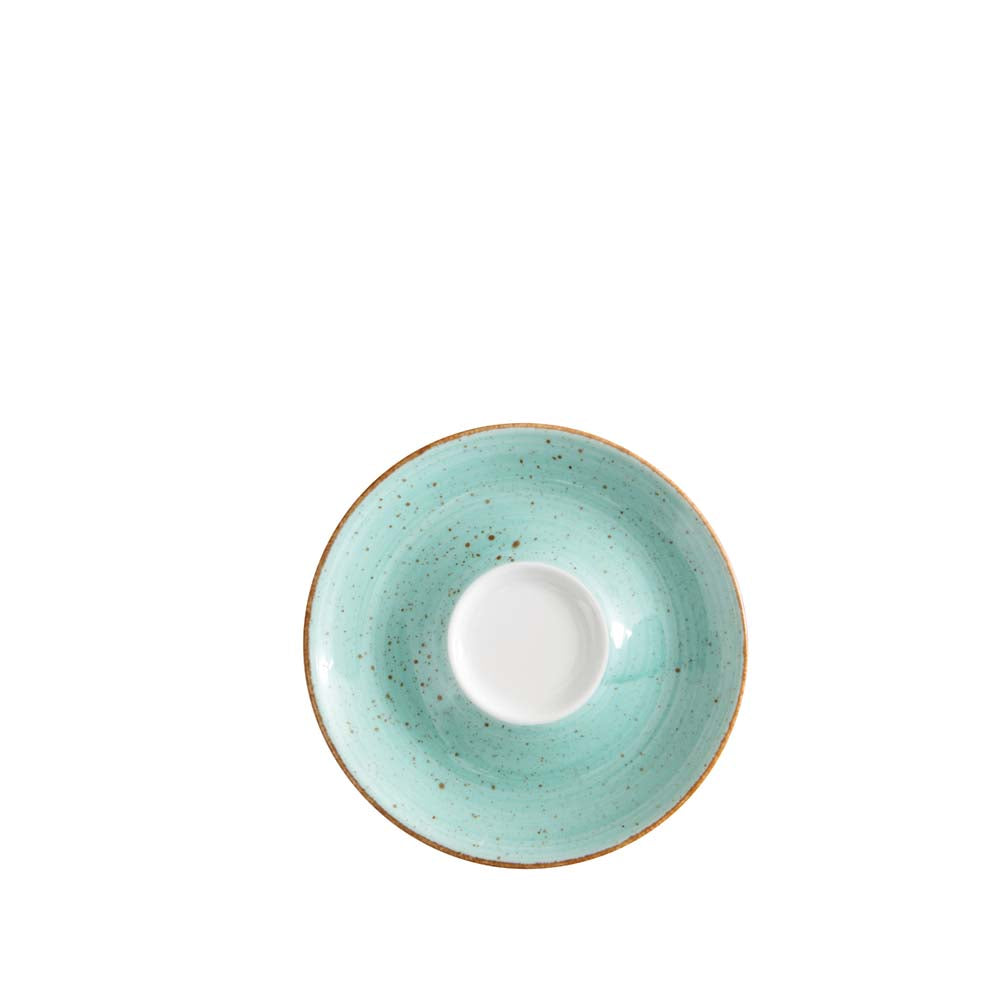 VINTAGE Cappuccino-Untere 14,5 cm - Aquamarin