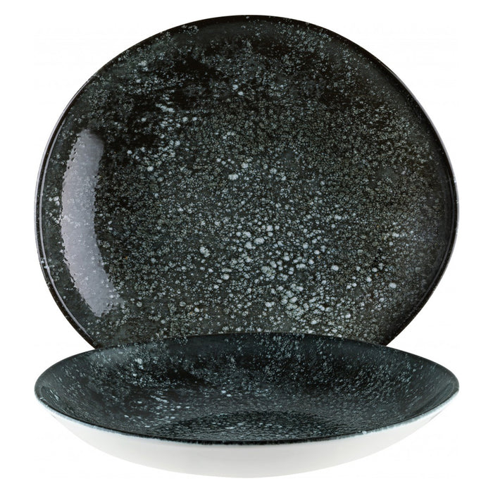 COSMOS BLACK Teller, tief - Ø 26 cm - organische Form - Inhalt 79 cl