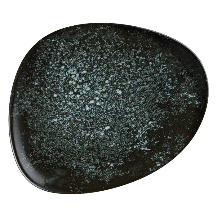 COSMOS BLACK Platte Ø 33 cm - organische Form