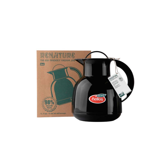 RENATURE Isolierkanne 1 l - Schwarz - recycelter Kunststoff