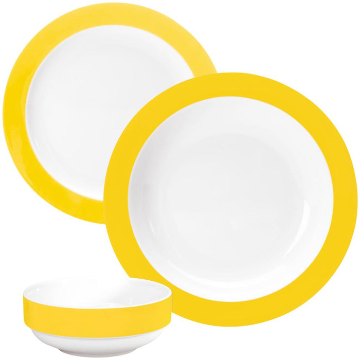 COLOURS Kinder-Gedeck-Set - Gelb - 72-tlg.