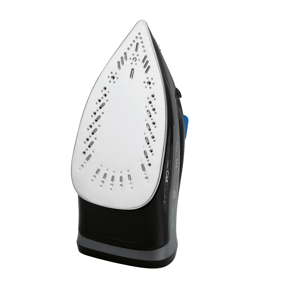 BASICLINE Dampfbügeleisen Edelstahlsohle DB 3703 schwarz-blau 1800W (230 V)