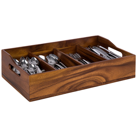 ACACIA Besteckkasten - 51 x 28 x 14,5 cm - Akazienholz