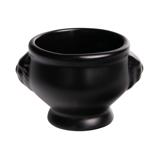 LÖWENKOPF Schmalztöpfchen - Inhalt 50 ml (Größe 6 x 7 x 4,5 cm) - matt schwarz