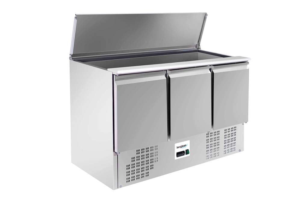 ECOLINE 700 Saladette 3-türig mit Klappdeckel - 368 l