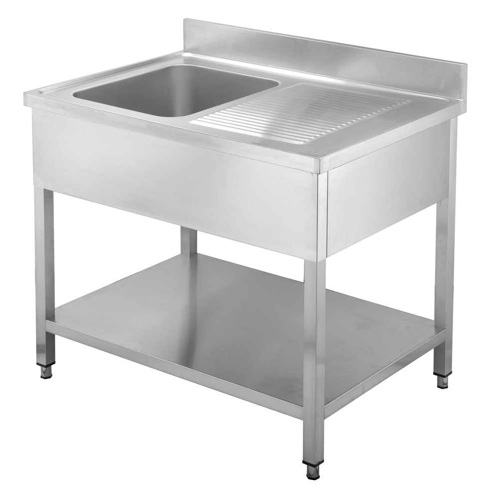 ECOLINE Spültisch 1000x600 mm mit 1 Becken links
