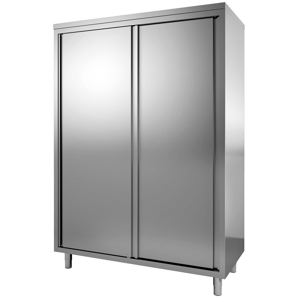 Profiline Hochschrank 1400x700 mit Schiebetüren - Edelstahl