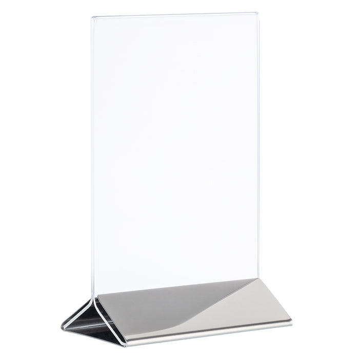 SIGN Kartenhalter, 2 - teilig - 21 x 7 x 32 cm - Transparent, Edelstahl