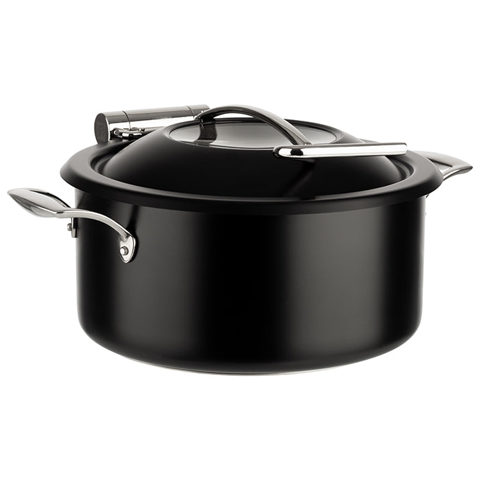 Chafing Dish, 4 - tlg. Set - Ø 30,5 x 17,5 cm - 4 Liter - Schwarz