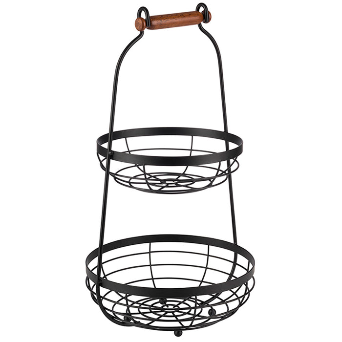 STEAL - 2-stufige Etagère -26 x 26 cm- Schwarz