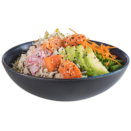 LOOPS - Schale - Ø  20,5 x 6,5 cm - 0,8 l - Blau, Grau- Melamin