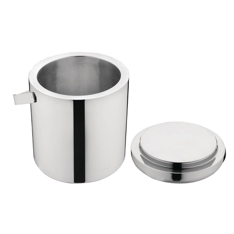 GLENN Eiseimer mit Deckel und Zange - Ø 14 x 15 cm - 1,23L - Edelstahl
