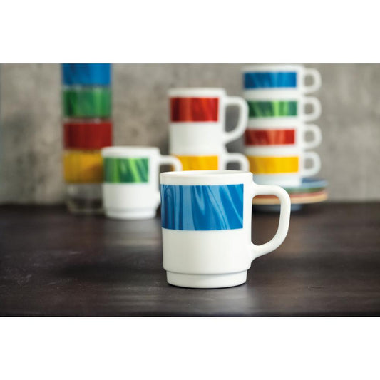 NATURA Henkelbecher 25 cl - Ø 7,5 x 9 cm (stapelbar, Spülmaß 10,5 cm) - Blau