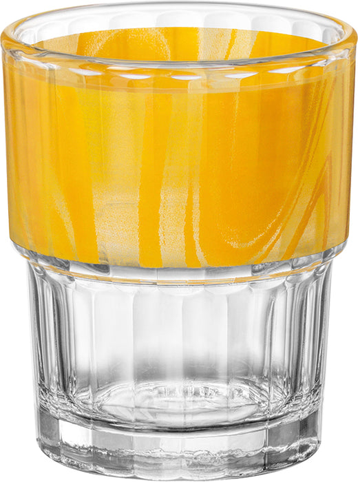 NATURA / LYON OPTIQUE Trinkglas 20 cl -Ø 7,1 x 8,7 cm - stapelbar gehärtet - Gelb