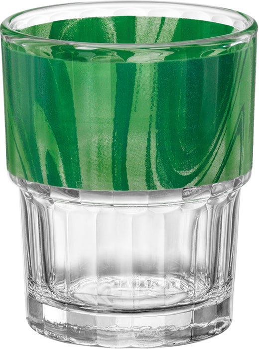 NATURA / LYON OPTIQUE Trinkglas 20 cl -Ø 7,1 x 8,7 cm - stapelbar gehärtet - Grün