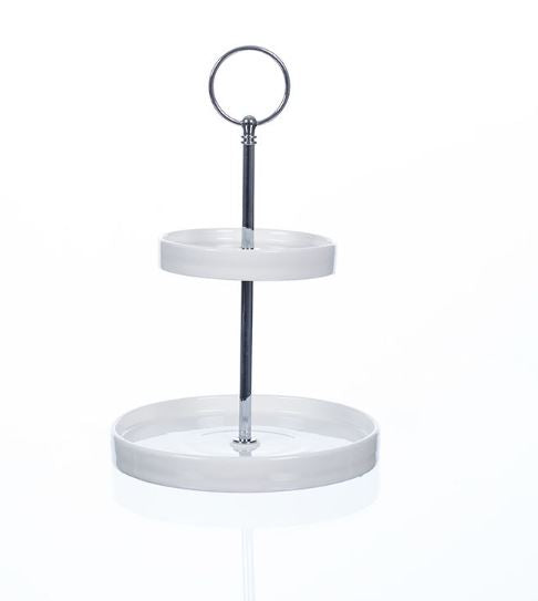 ROUND - Etagère - 23 x 15 cm - Porzellan - Weiß