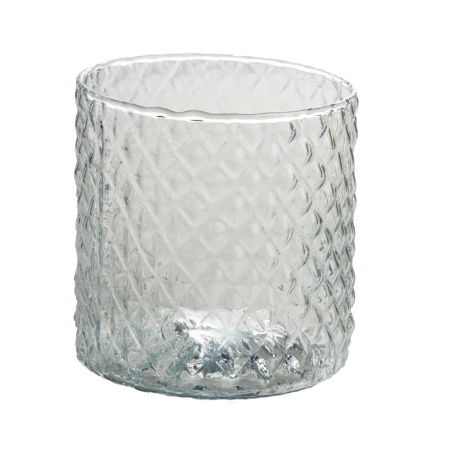 DIAMOND Zylinder  - Teelichthalter - Glas -  Ø 10 x 10 cm