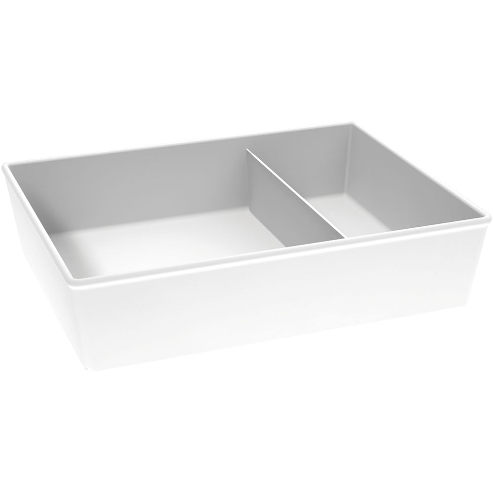 Modell 1263 Schale viereckig mit Steg 22 x 18 x 5 cm - Inhalt 90 cl - Weiß (SAN)