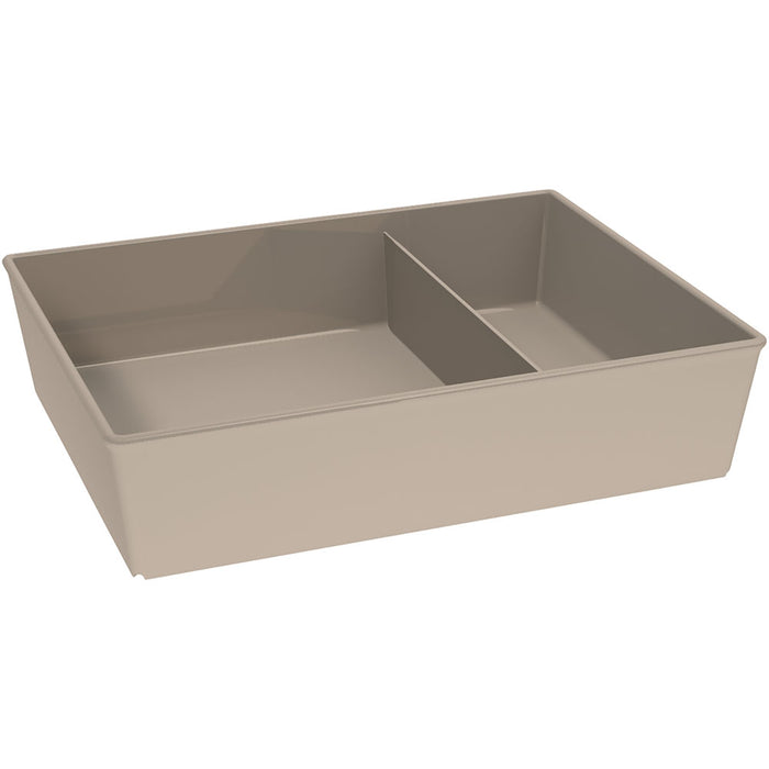 Modell 1263 Schale viereckig mit Steg 22 x 18 x 5 cm - Inhalt 90 cl - Leinen (SAN)