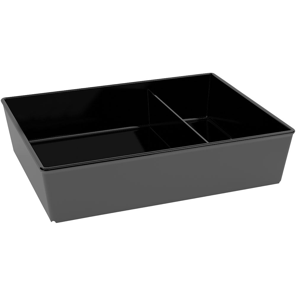 Modell 1263 Schale viereckig mit Steg 22 x 18 x 5 cm - Inhalt 90 cl - Schwarz (SAN)