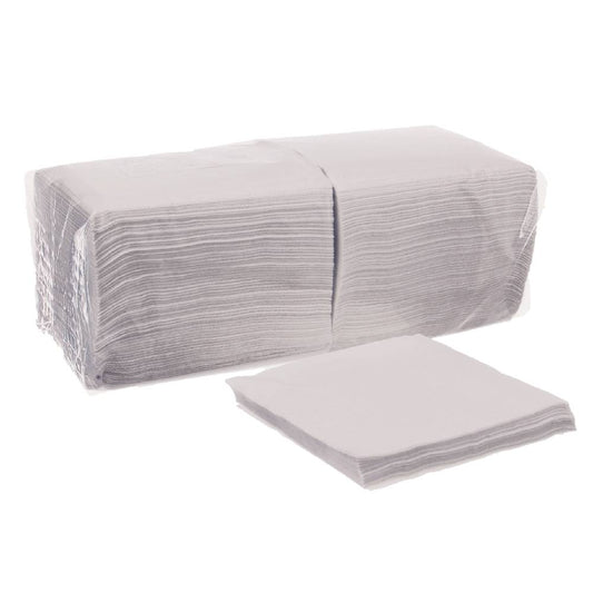 Prägeserviette - 33 x 33 cm - 1/4 Falz - 1 - lagig - Weiß (500 Stk.)