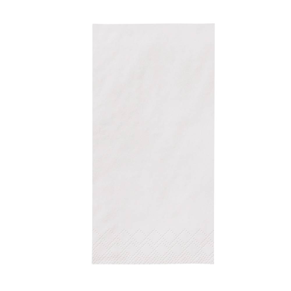 Zelltuchserviette - 33 x 33 cm - 1/8 Falz - 2 - lagig - Weiß (250 Stk.)